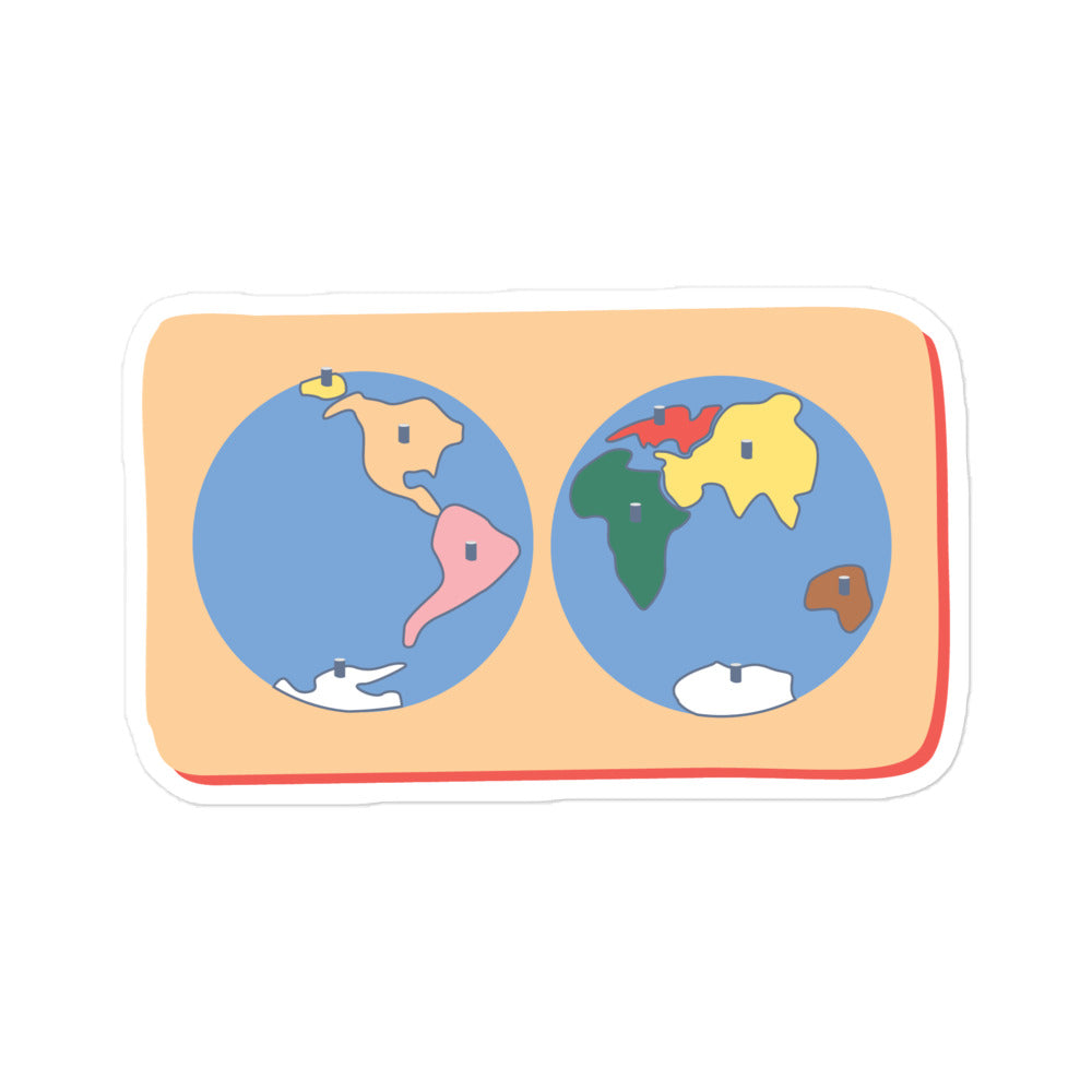 World Map Bubble-free stickers