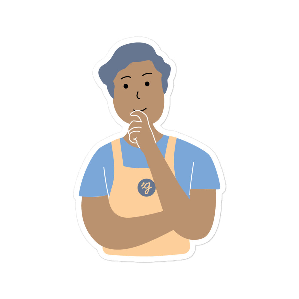 Guidepost Guide Thinking Bubble-free stickers