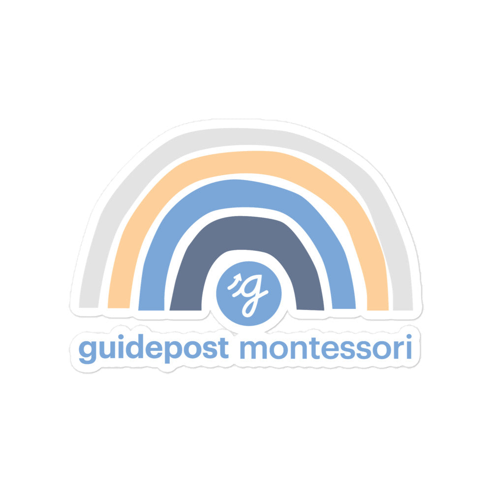 Guidepost Rainbow Bubble-free stickers