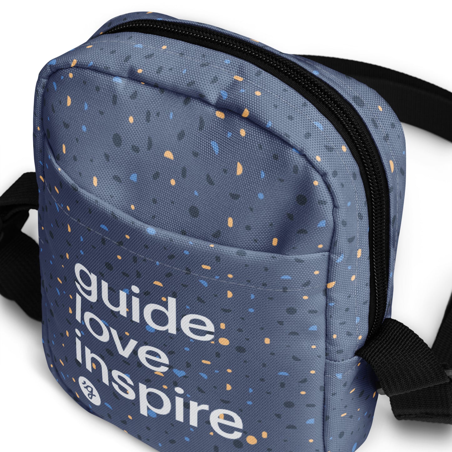 Guide. Love. Inspire. Utility crossbody bag