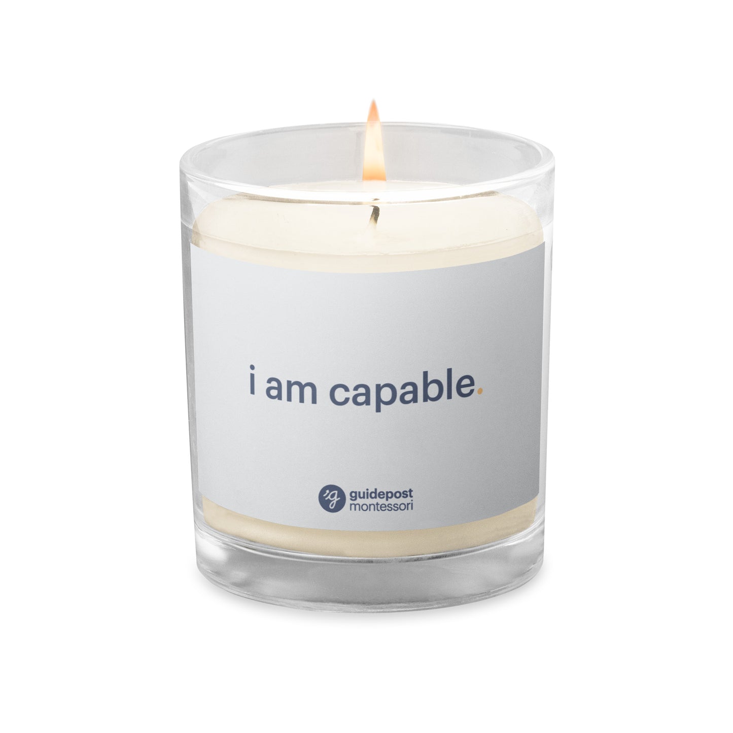 I am capable glass jar soy wax candle