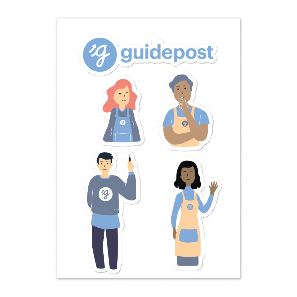 Guidepost Guides Sticker sheet